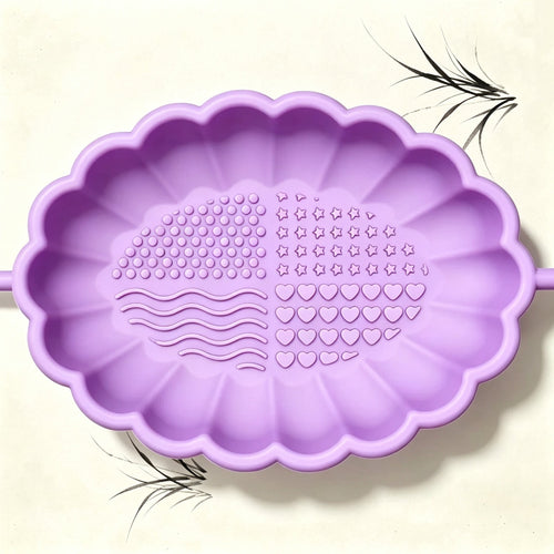 2-in-1 Floral Silicone Makeup Brush &amp; Sponge Cleaning Basket