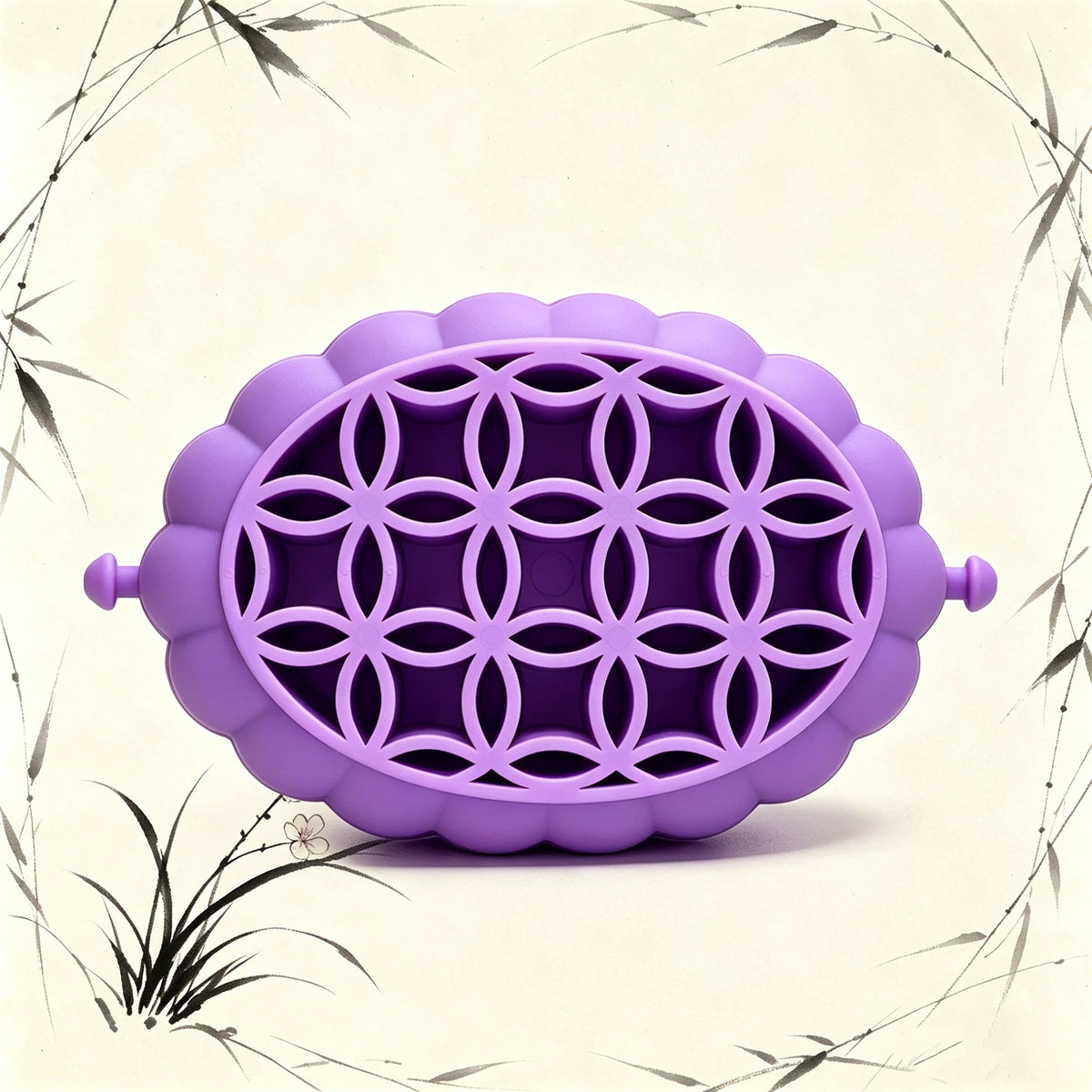 2-in-1 Floral Silicone Makeup Brush &amp; Sponge Cleaning Basket