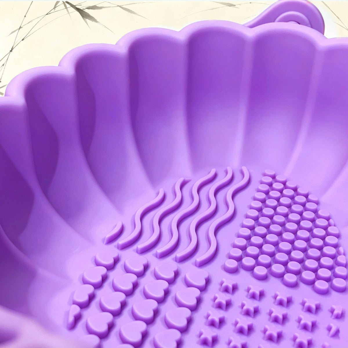 2-in-1 Floral Silicone Makeup Brush &amp; Sponge Cleaning Basket