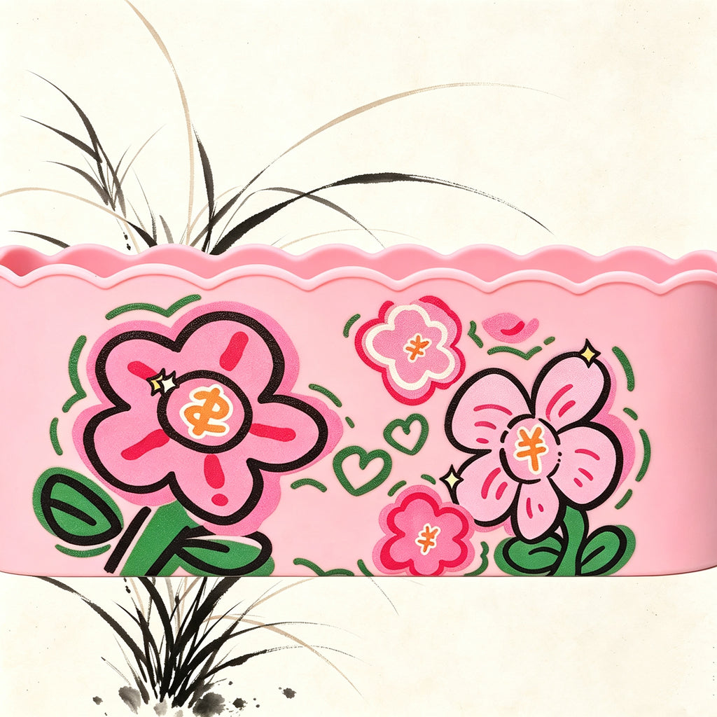 Floral & Star 2‑in‑1 Silicone Makeup Brush Cleaning Basket | Wash & Air‑Dry Vanity Organizer