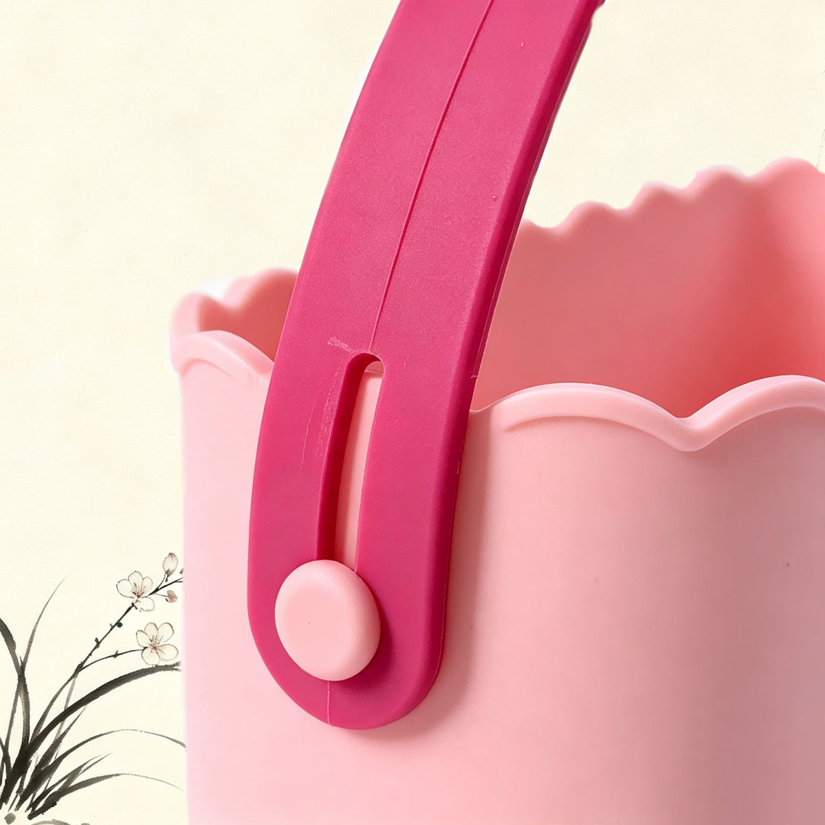 Floral & Star 2‑in‑1 Silicone Makeup Brush Cleaning Basket | Wash & Air‑Dry Vanity Organizer