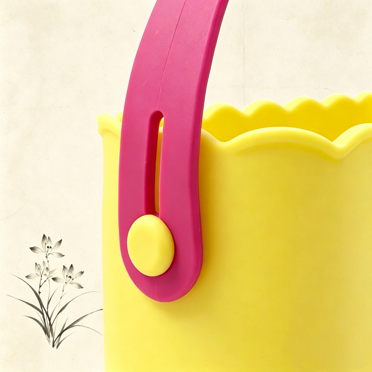 Floral & Star 2‑in‑1 Silicone Makeup Brush Cleaning Basket | Wash & Air‑Dry Vanity Organizer