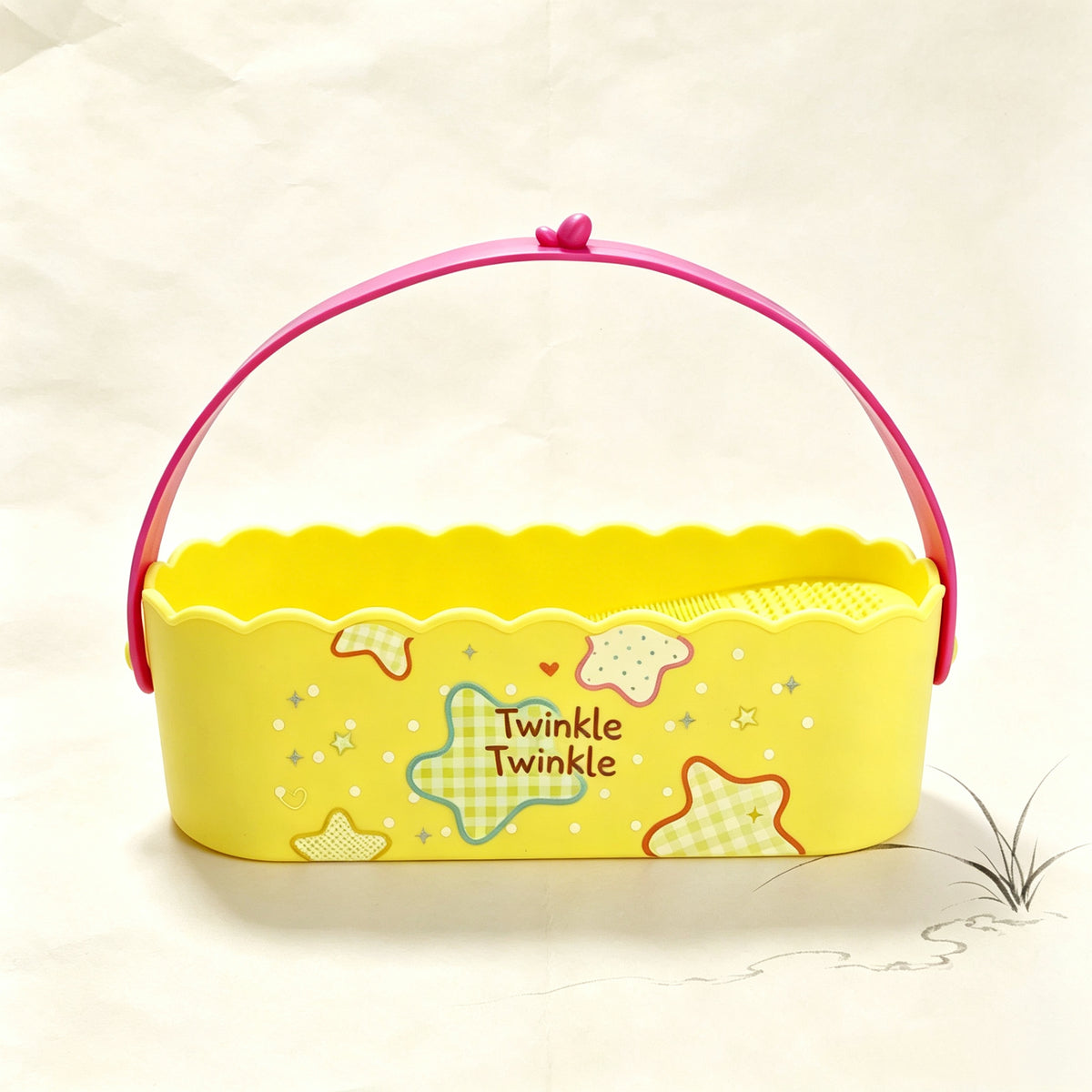 Floral & Star 2‑in‑1 Silicone Makeup Brush Cleaning Basket | Wash & Air‑Dry Vanity Organizer