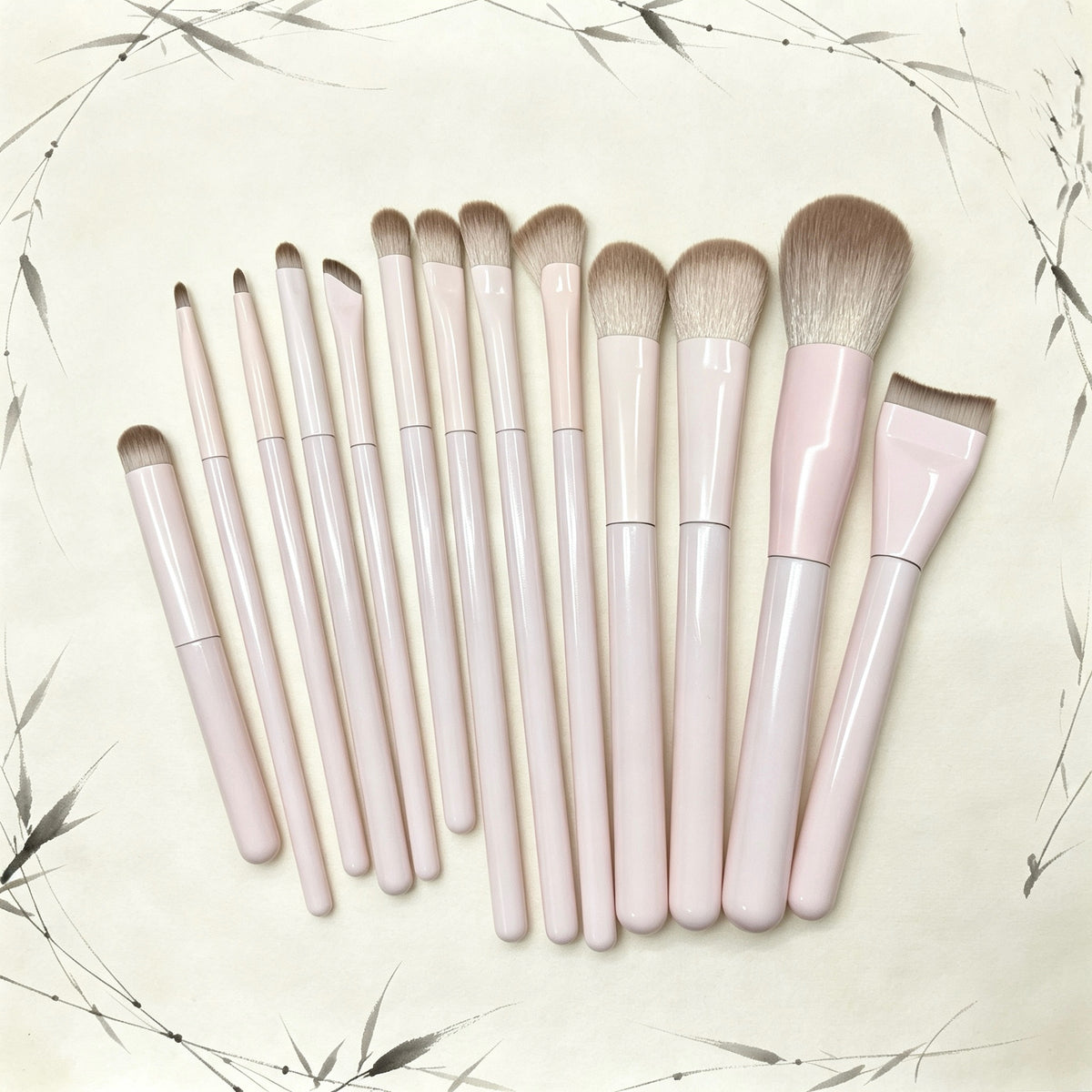 13‑Piece Premium Makeup Brush Set, All‑in‑One Face & Eye Makeup Brushes with Storage Pouch