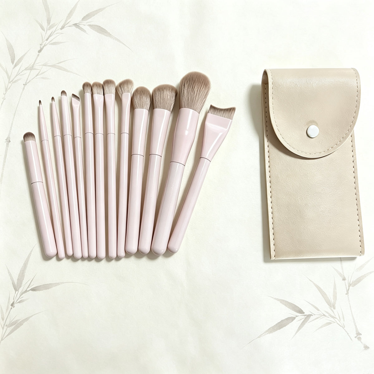 13‑Piece Premium Makeup Brush Set, All‑in‑One Face & Eye Makeup Brushes with Storage Pouch