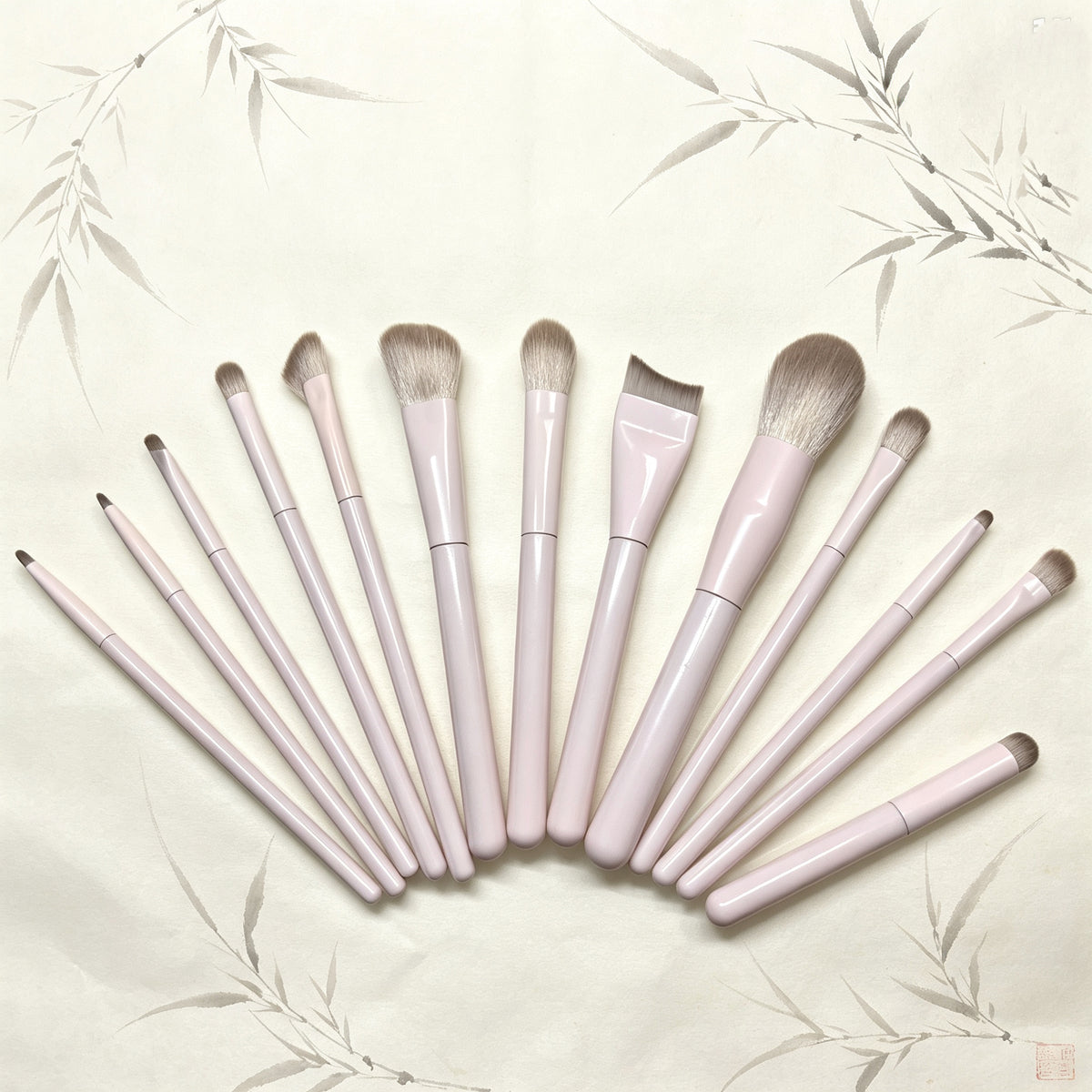 13‑Piece Premium Makeup Brush Set, All‑in‑One Face & Eye Makeup Brushes with Storage Pouch